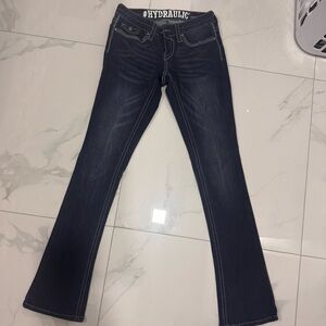 Hydraulic boot cut jeans flap pocket Lola cut